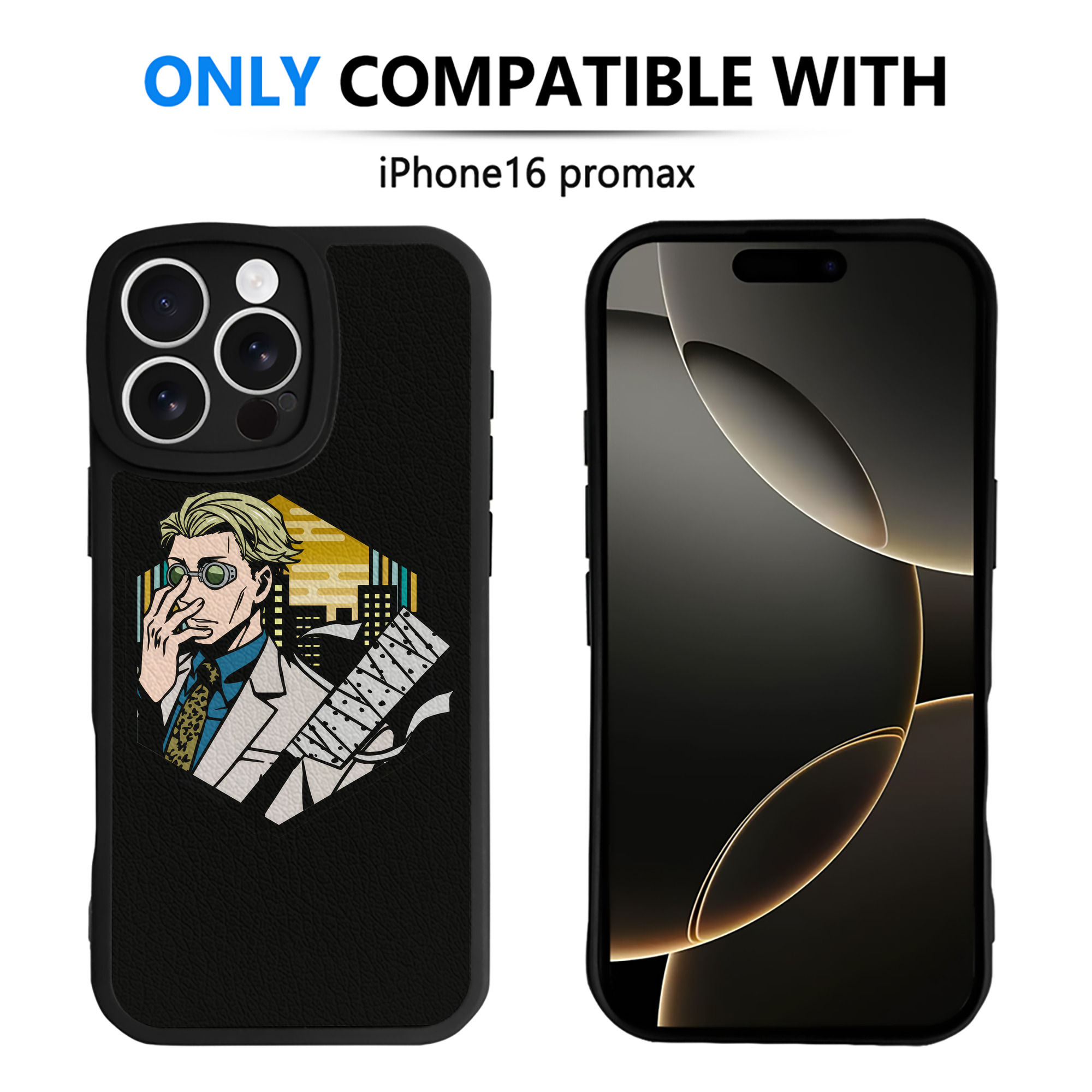 （画像用） 呪術廻戦 Jujutsu Kaisen 【iPhone 16シリーズ対応】シリコンスマホケース（レザー調） 材質：シリコン